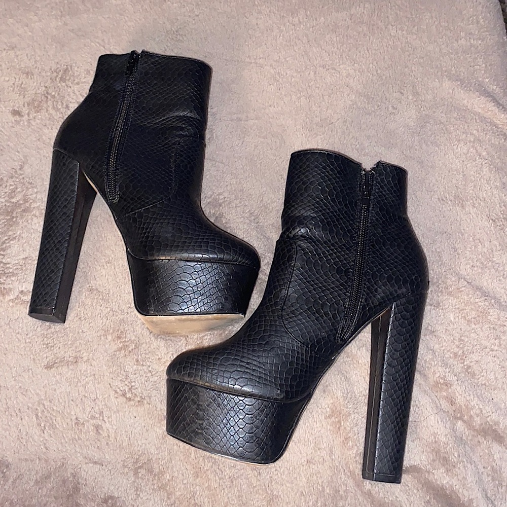 Fashion Nova heeled ankle booties